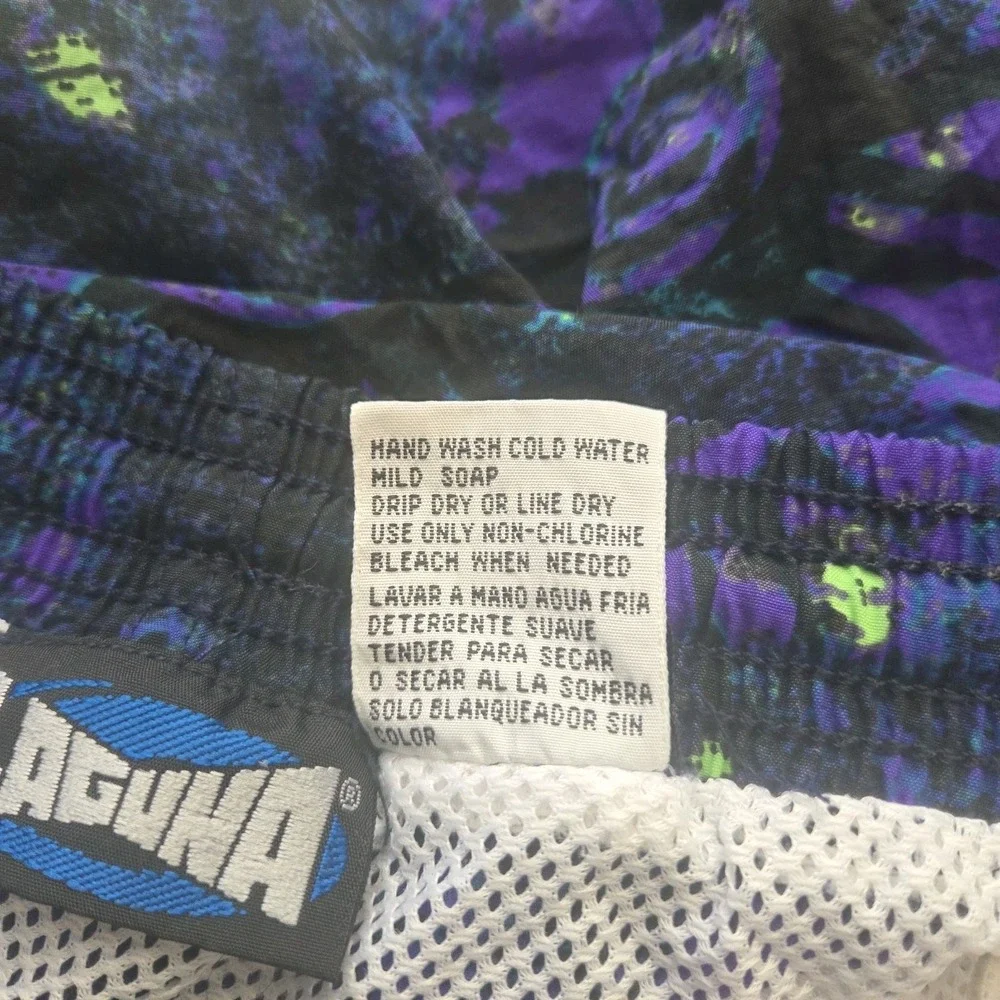Vintage 90s Y2k Celestial Sun Laguna Swim Shorts Mens 36/38